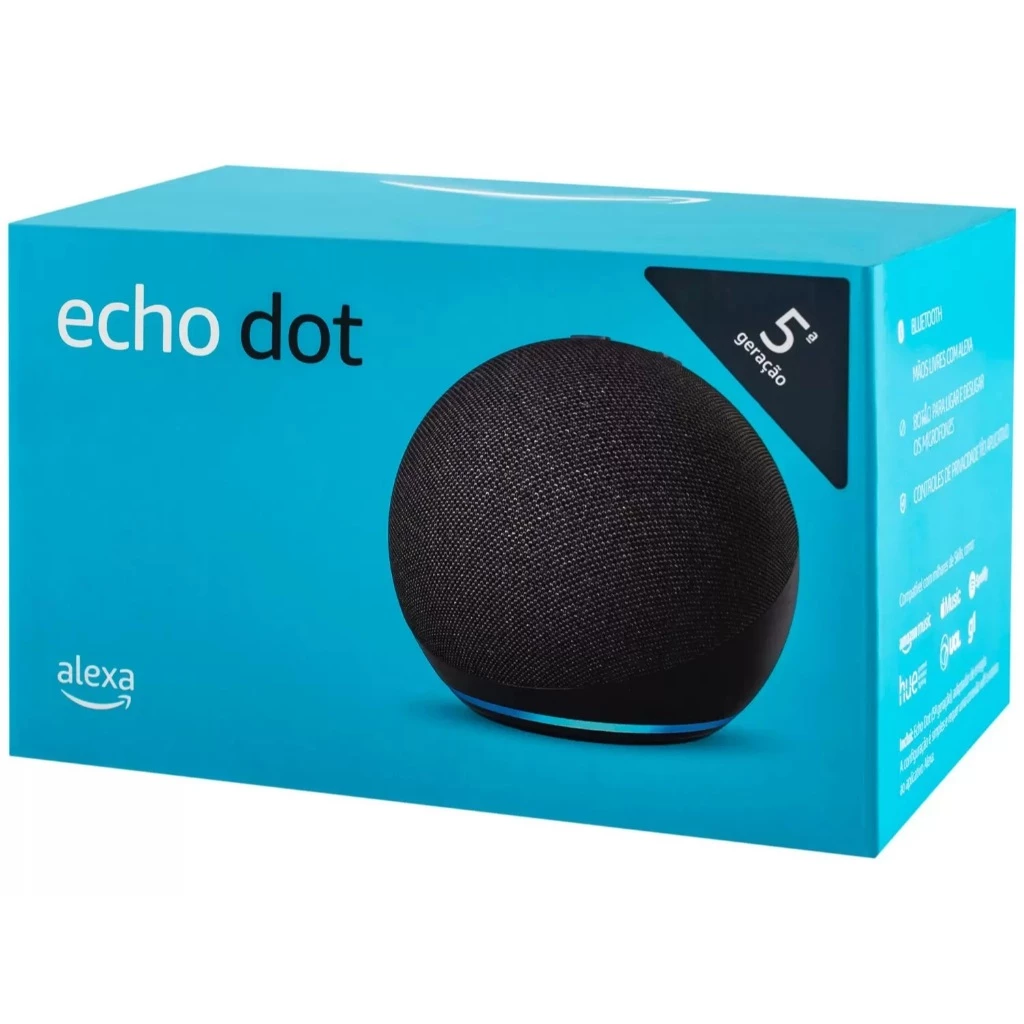 Caixa de som inteligente Echo Dot Amazon 5ª Geração