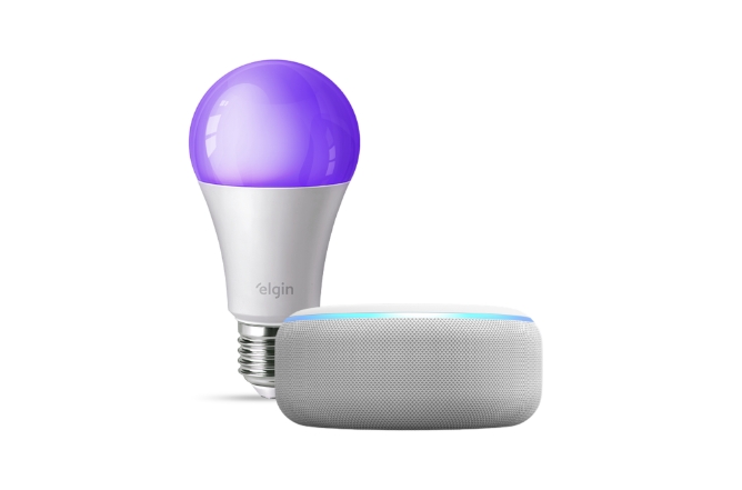 Lâmpada Inteligente Smart Color LED Elgin compatível com Alexa e Google Assistant